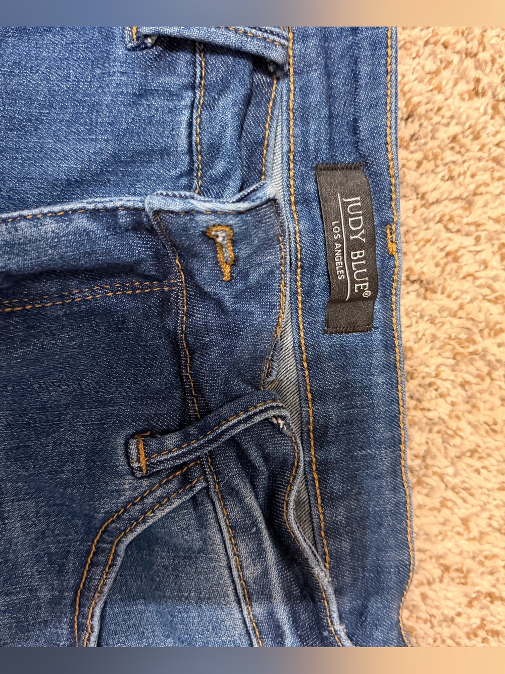 Judy Blue Women's Mid to Dark Blue High-Rise Stretch Jeans